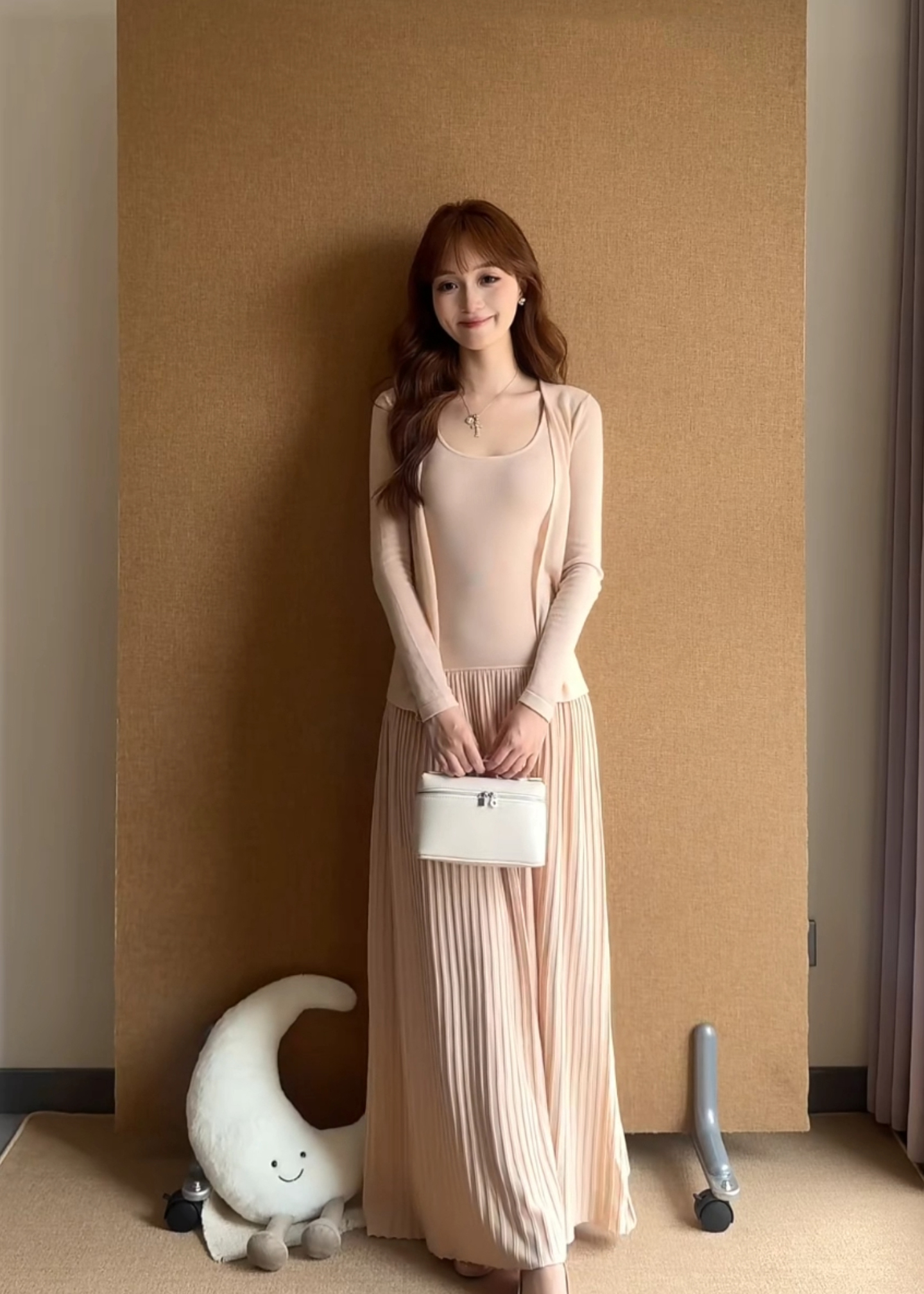 Tencel Sleeveless Tank Dress with Knit Sun Protection Cardigan Set - Image 3